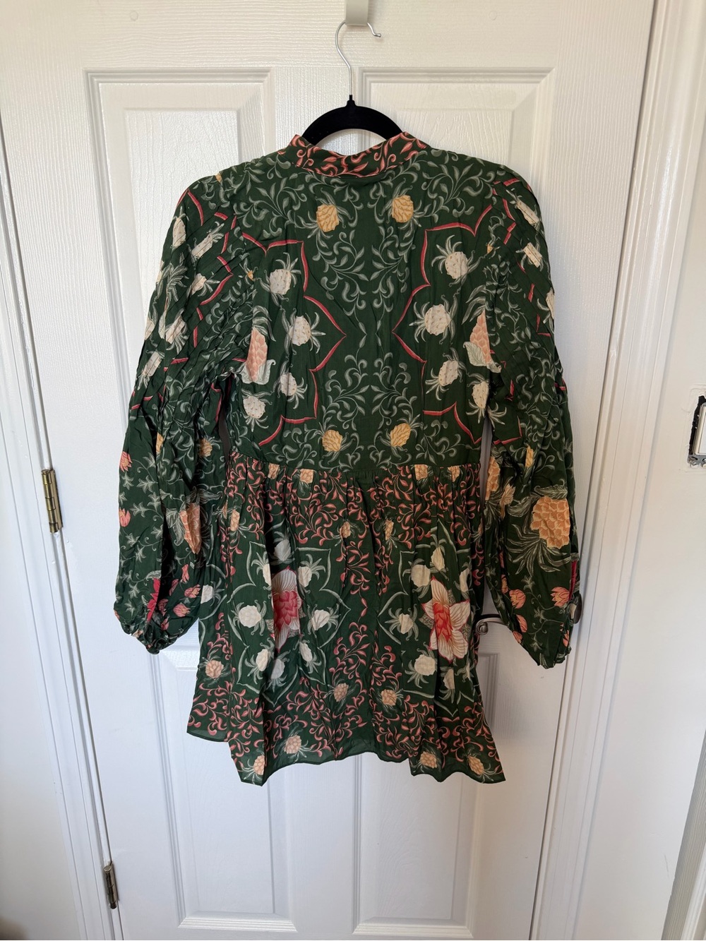 FARM Rio Green Dress with Coral Floral Print - Picture 2 of 8